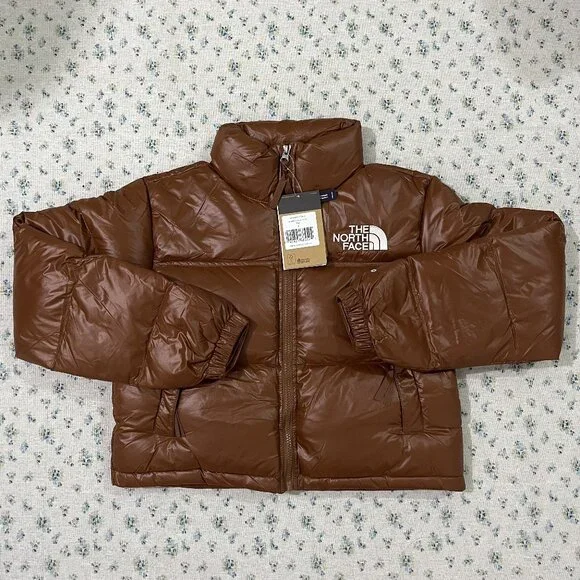 The North Face 1984 Short "Kendall Jenner Style" Glossy Down Jacket - Picture 1 of 11